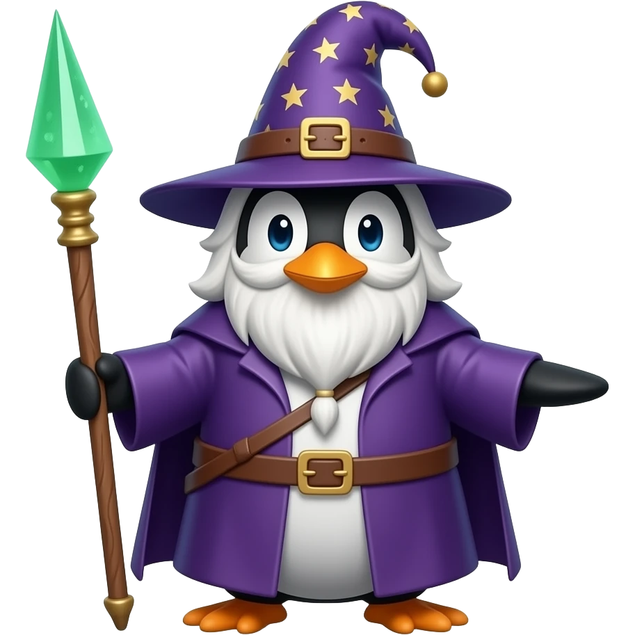 Penguin Wizard emoji