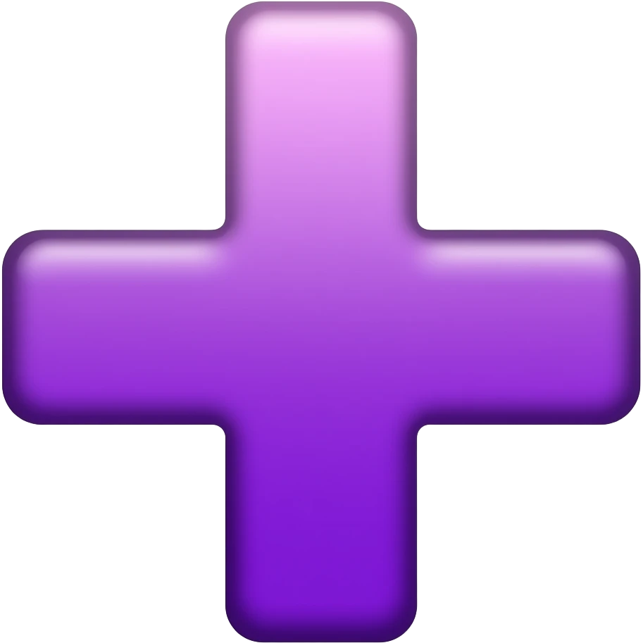Purple y2k cross emoji
