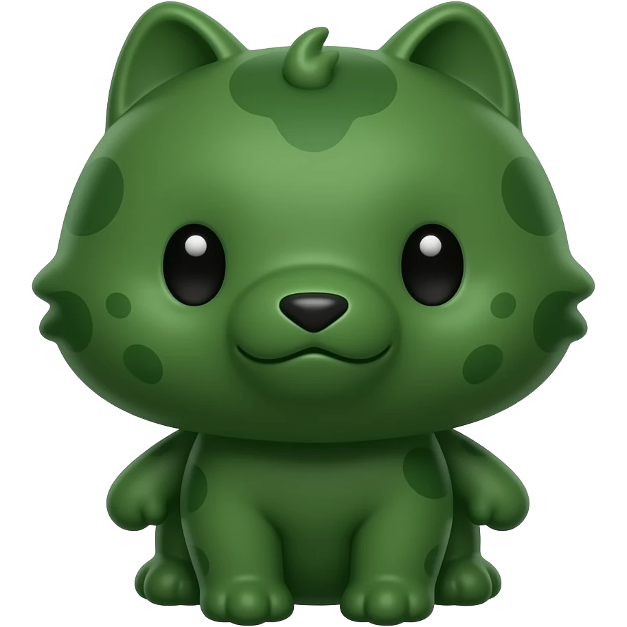 Dark Green cute emoji