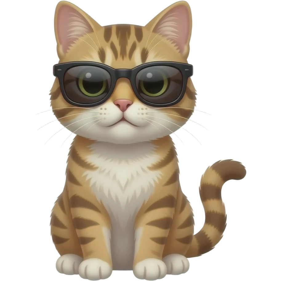 Cat wearing sunglasses emoji