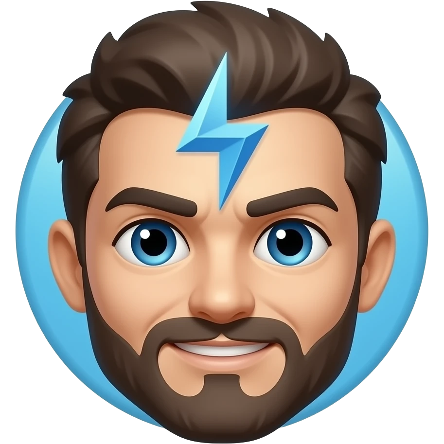 Blue skill face emoji