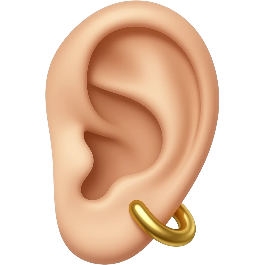 Oreja con arete emoji