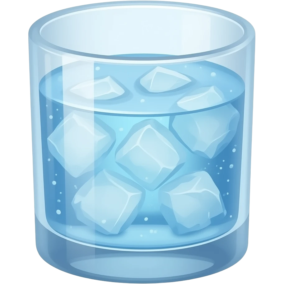 Refreshing ice cold water emoji