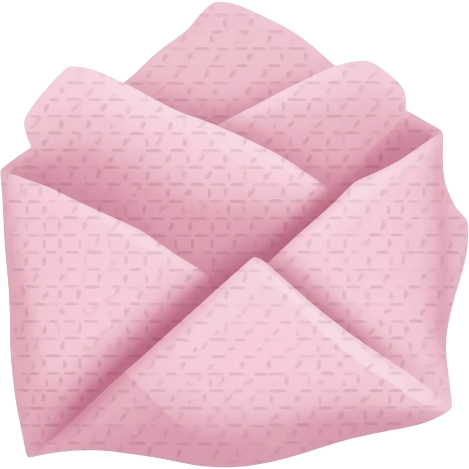 pink color tissue emoji