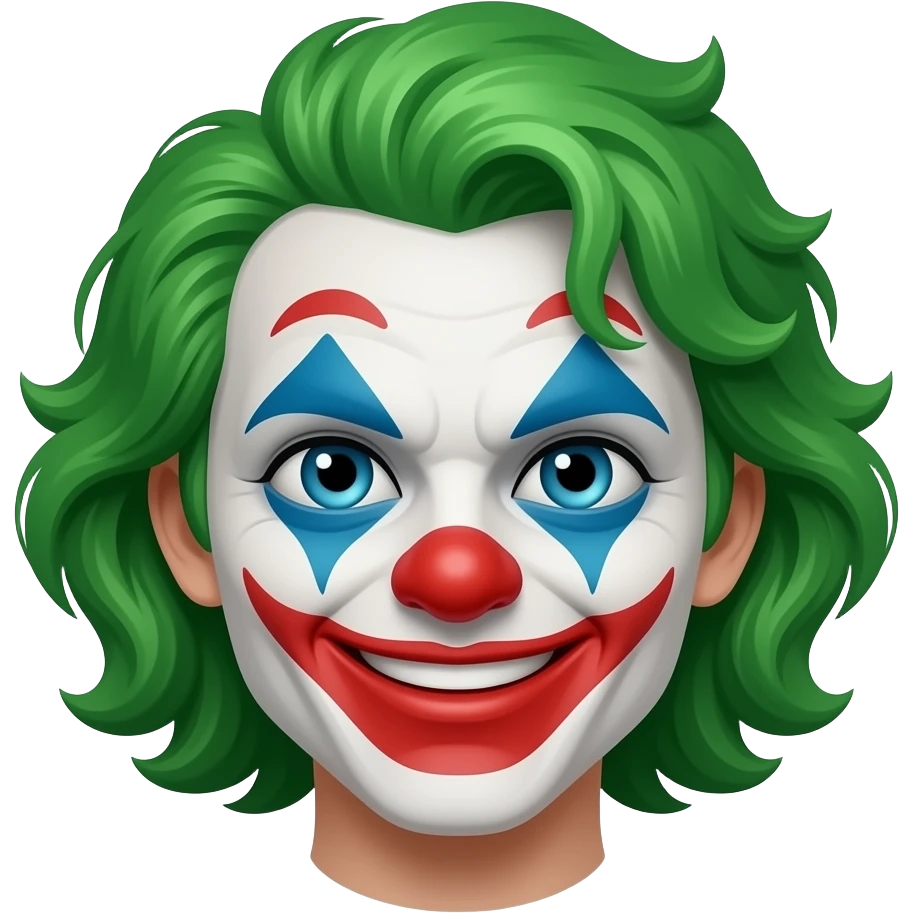 green hair clown emoji
