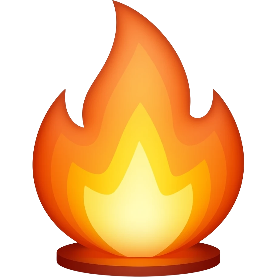 beutiful Fire icon for self study app emoji