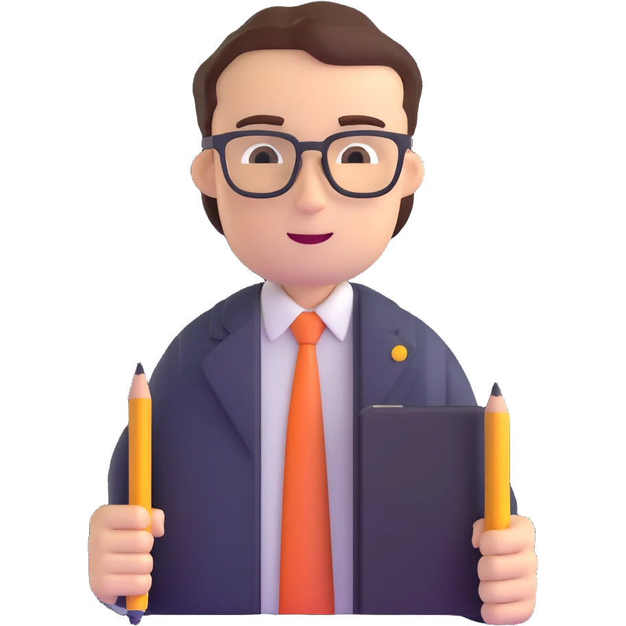 accountant with ledger and pencil emoji