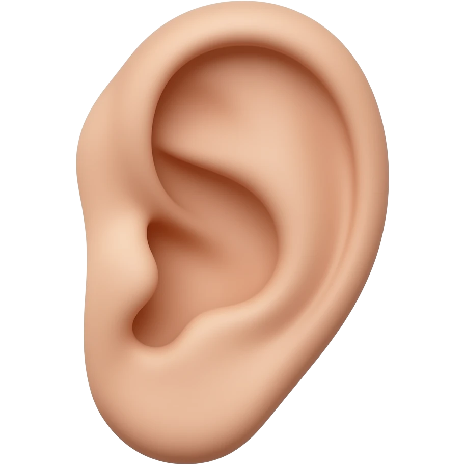 3d model human ear emoji