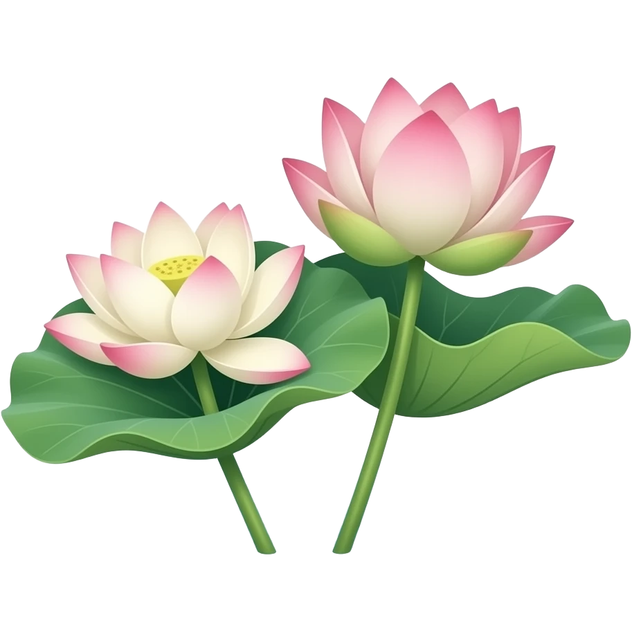 Aesthetic lotus pair emoji
