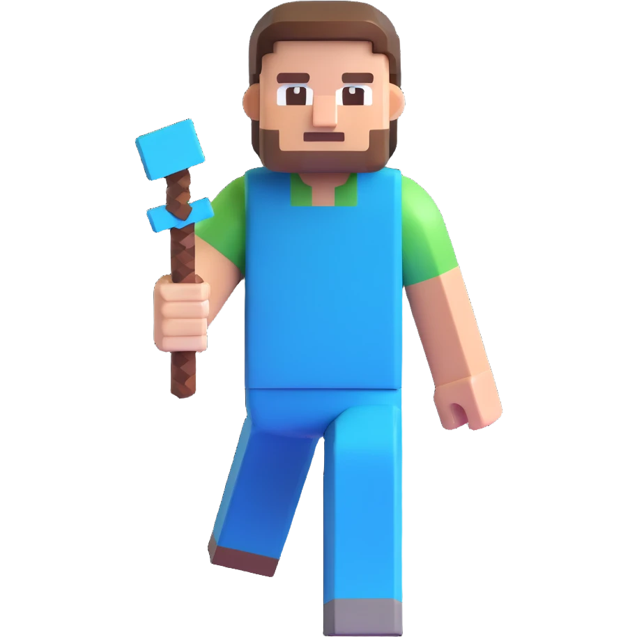 Minecraft Steve character emoji