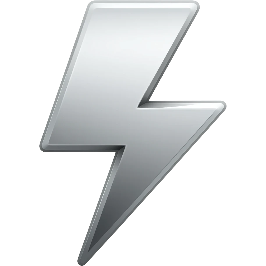 Chrome lightning bolt emoji