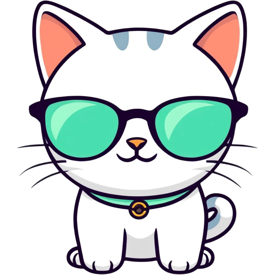 Cat with sunglasses emoji