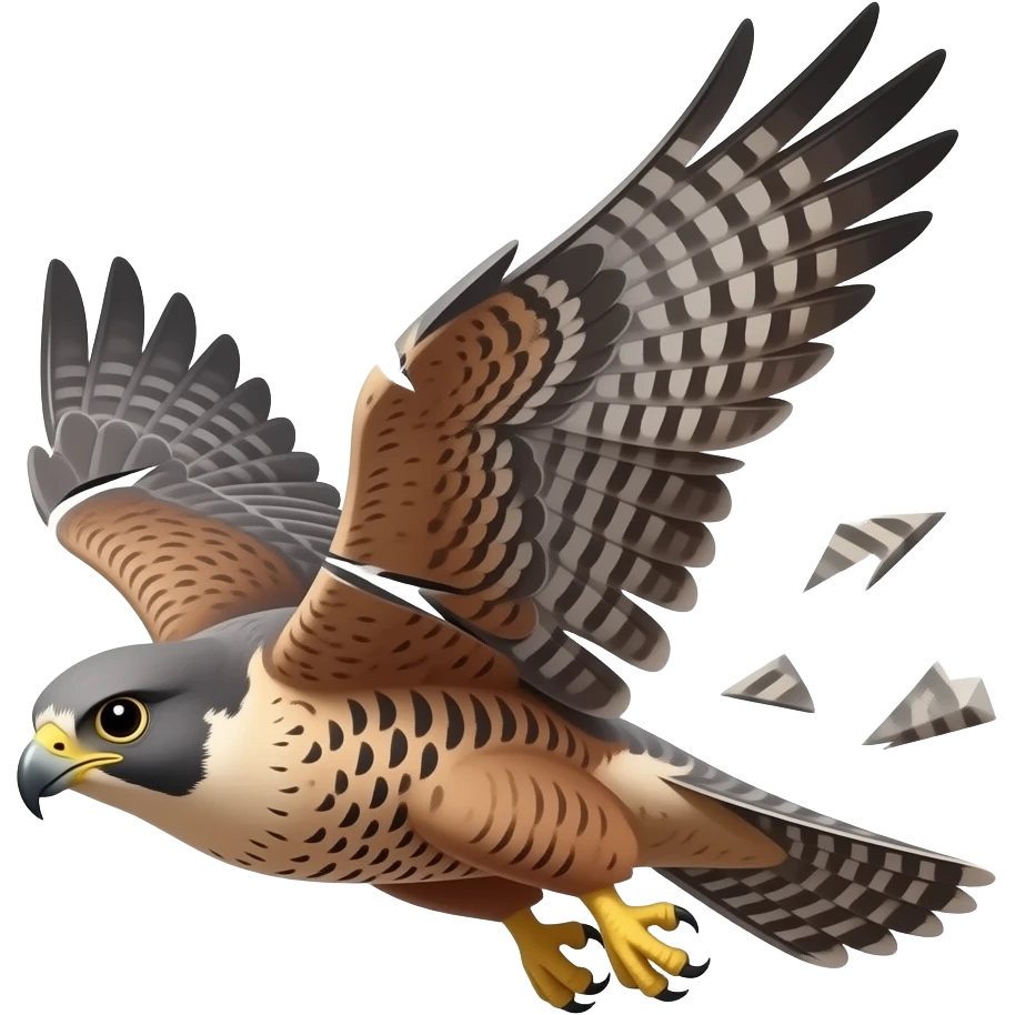 Broken Fly away Falcon emoji