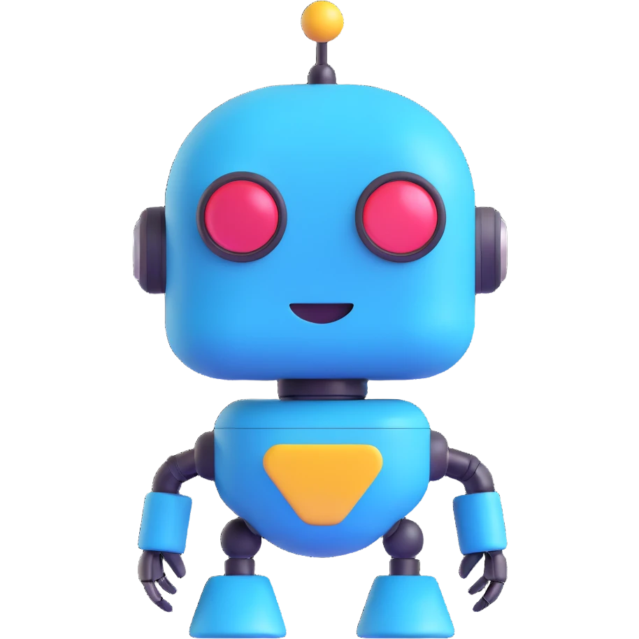 robot ai, 3D emoji style emoji