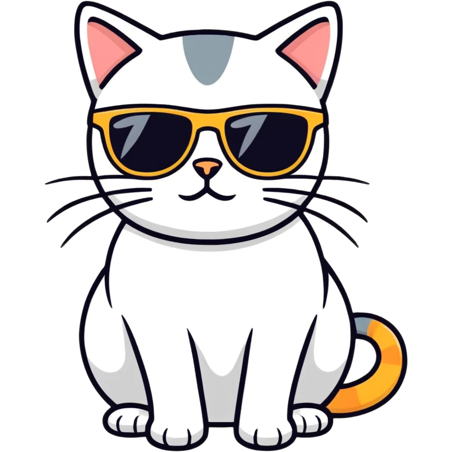 Cat with sunglasses emoji