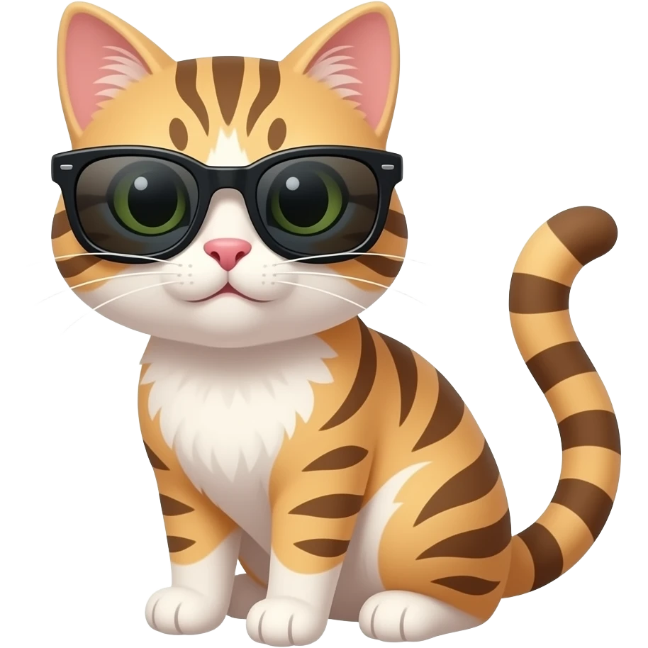 Cat wearing sunglasses emoji