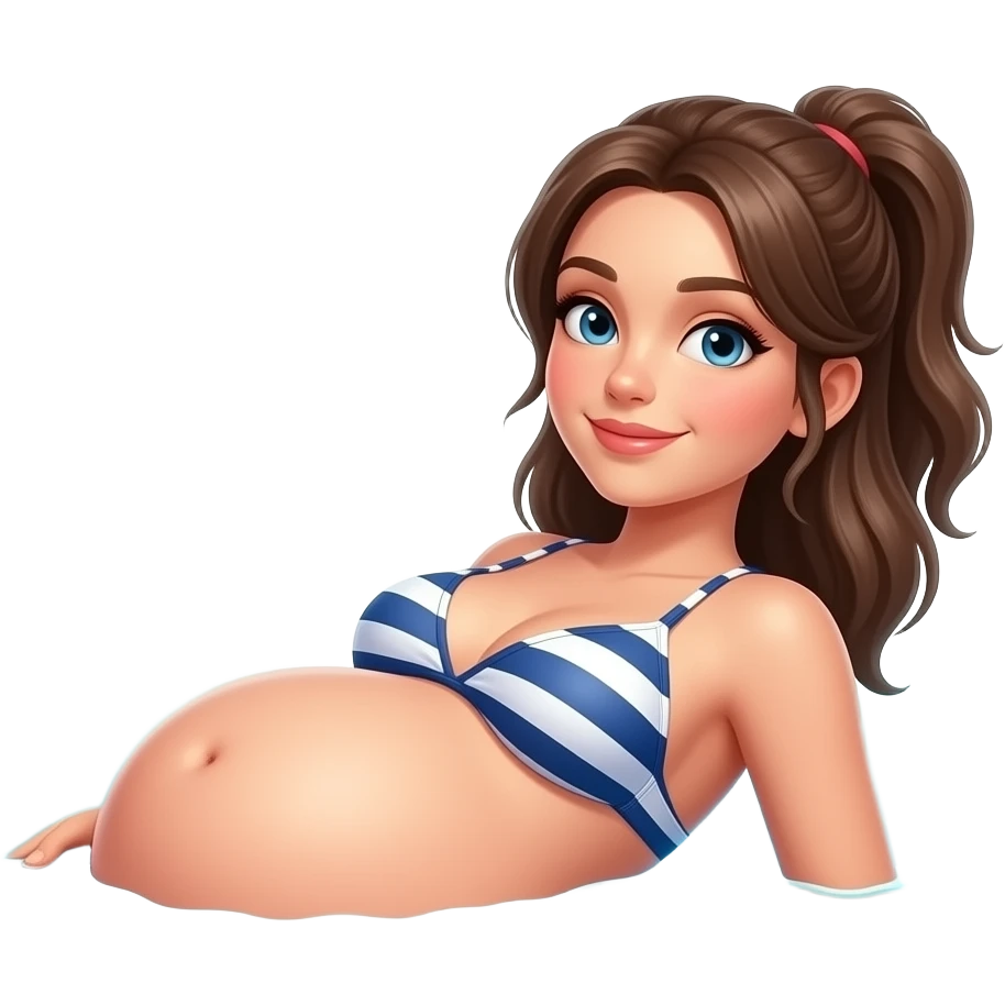 A girl with her beach body,in her swim suit bathers,Then she stuck out her big round Tummy,she will just lay on her back in the water with that food baby belly poking above the surface,she will be the best holiday photo while cradling her pregnant looking belly. emoji