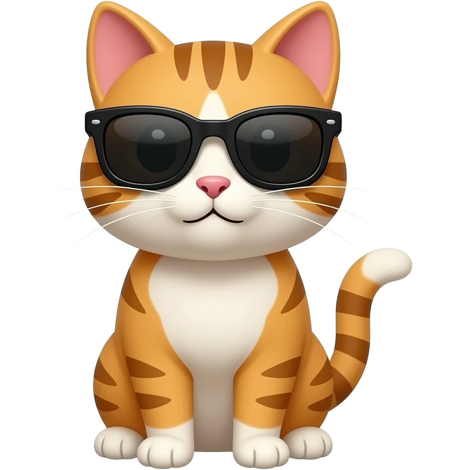 Cat wearing sunglasses emoji | AI Emoji Generator