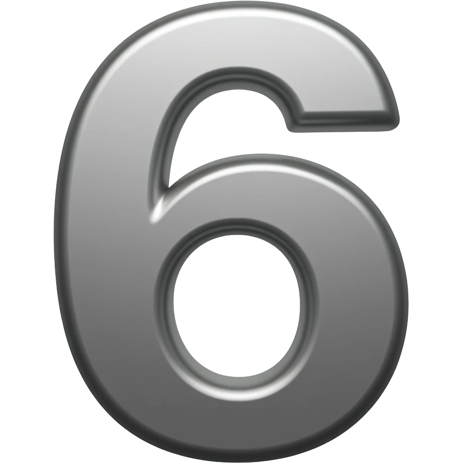 number 6 emoji