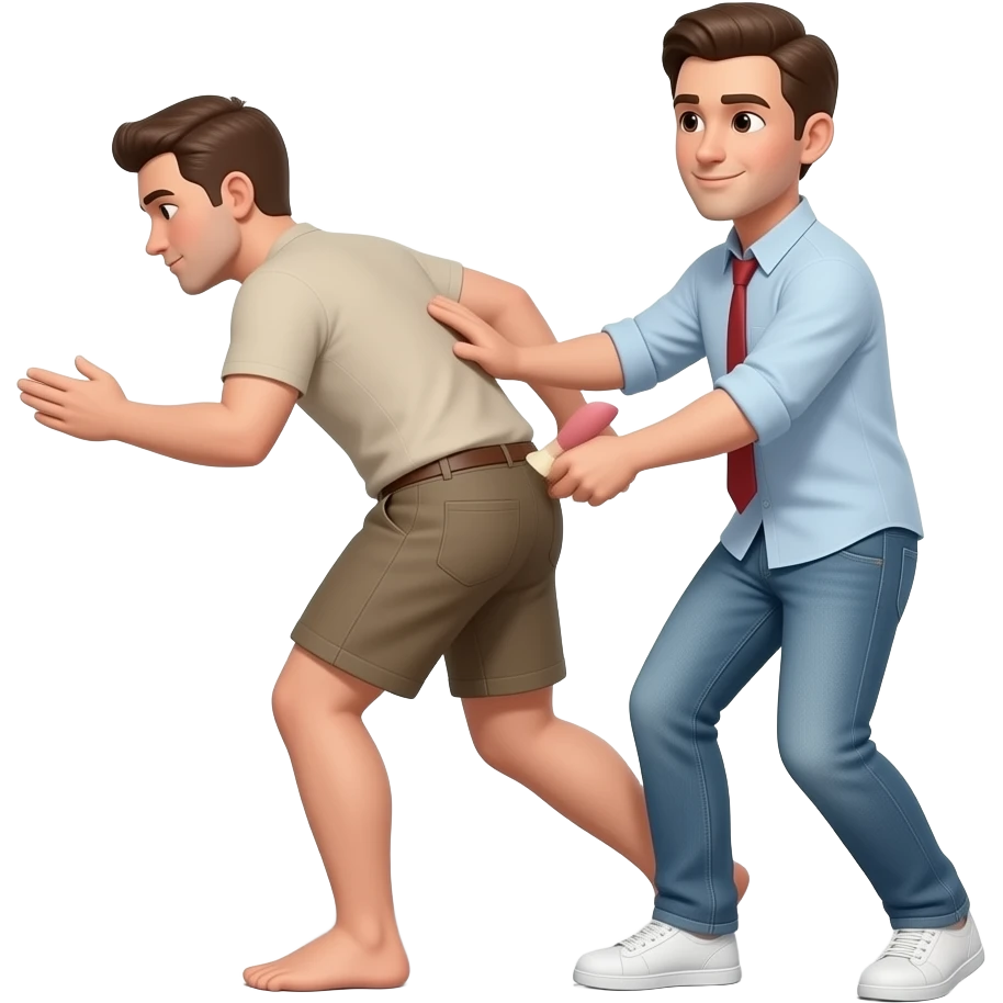 Man pushing dildo into his butt emoji