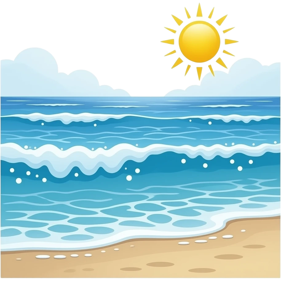 Sparkle emoji ocean vibes, no border emoji | AI Emoji Generator