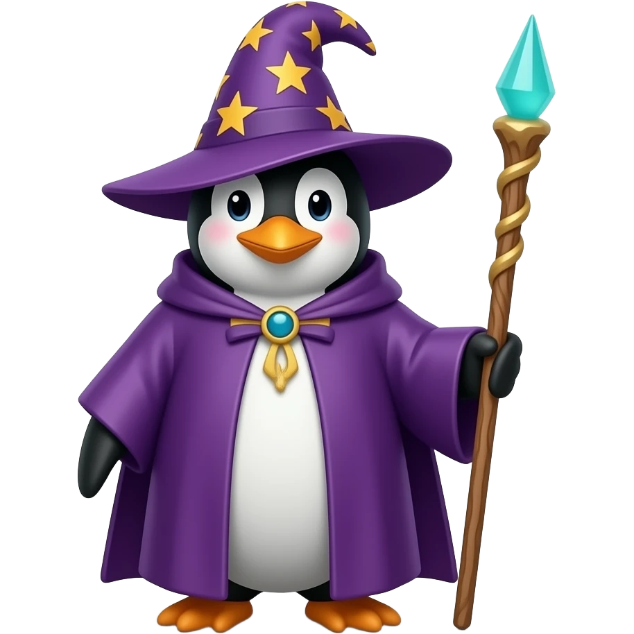 Penguin Wizard emoji