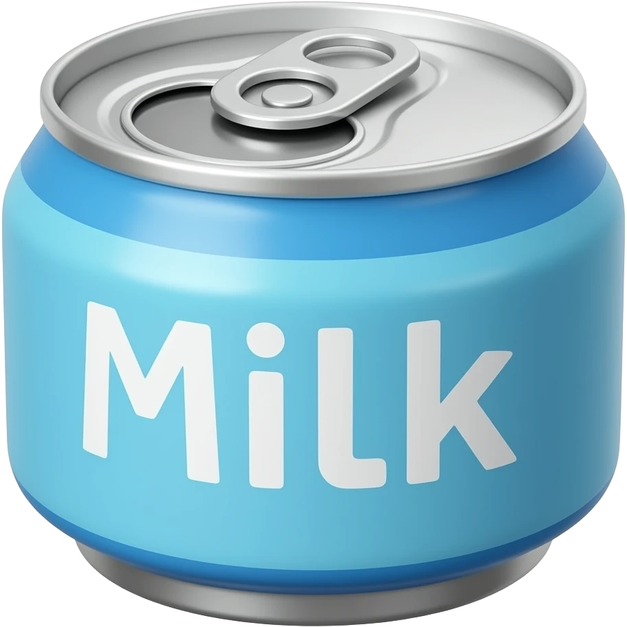 open blue can with milk inside emoji