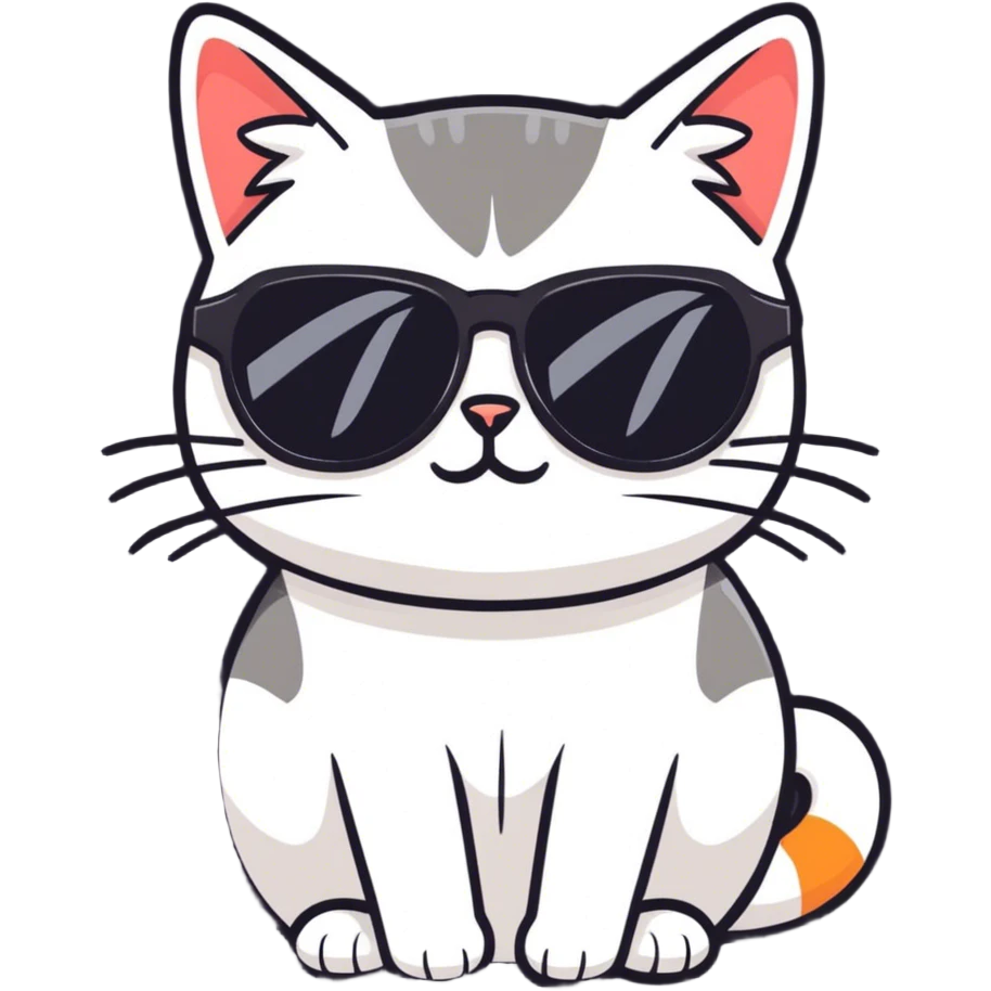 Cat with sunglasses emoji