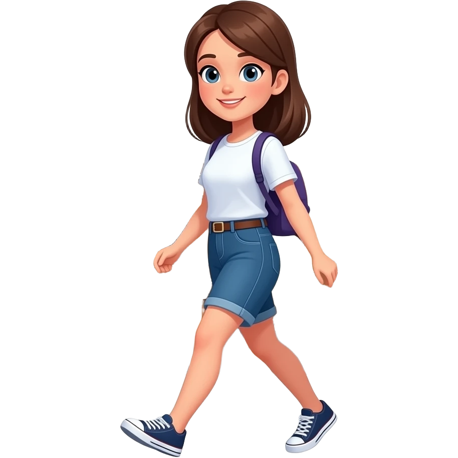 girl walking with the colloseum behind emoji