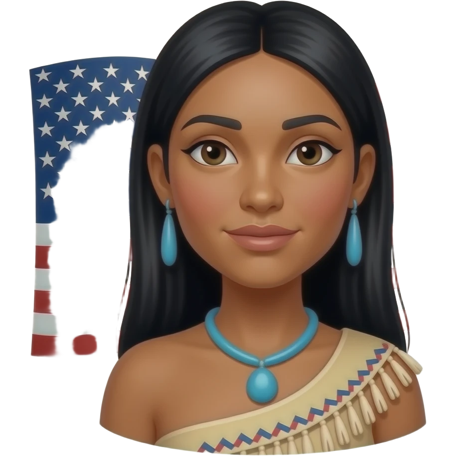 Native American flag that Pocahontas is emoji