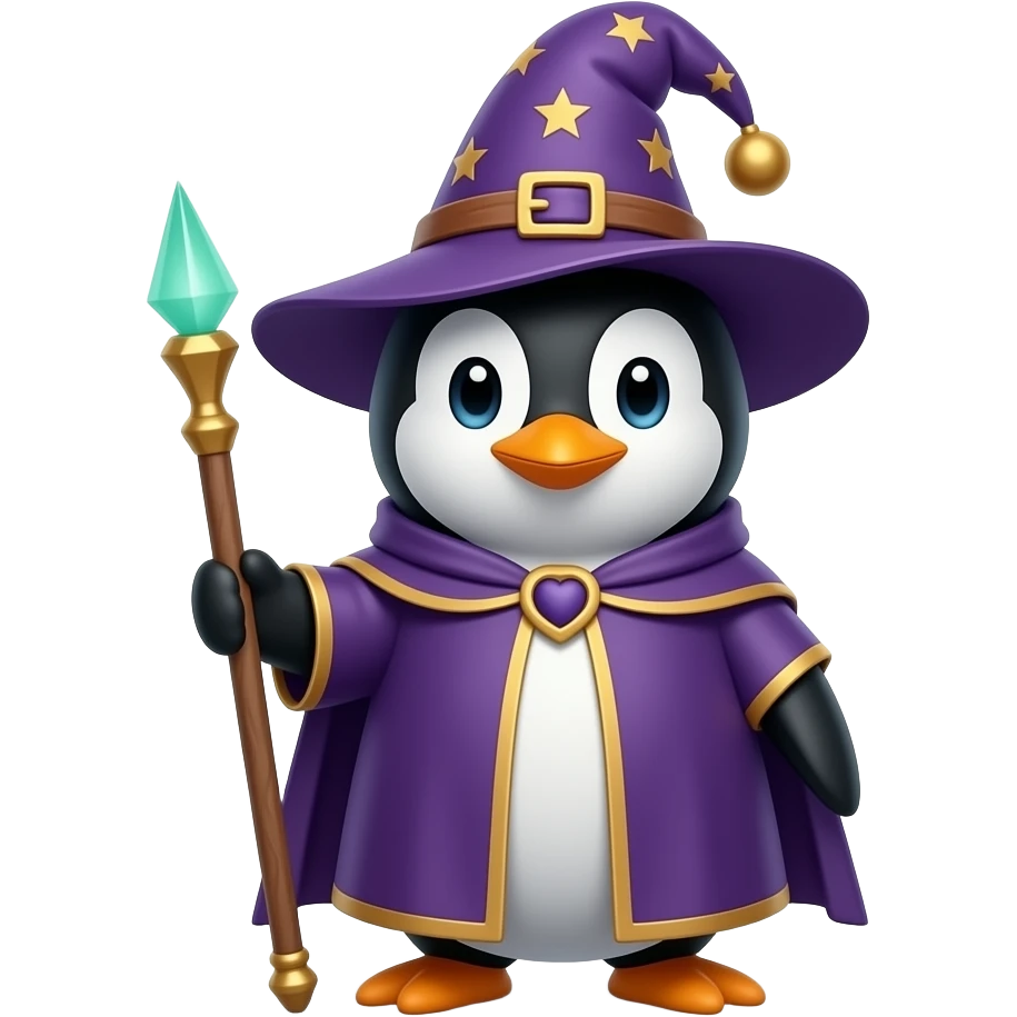 Penguin Wizard emoji
