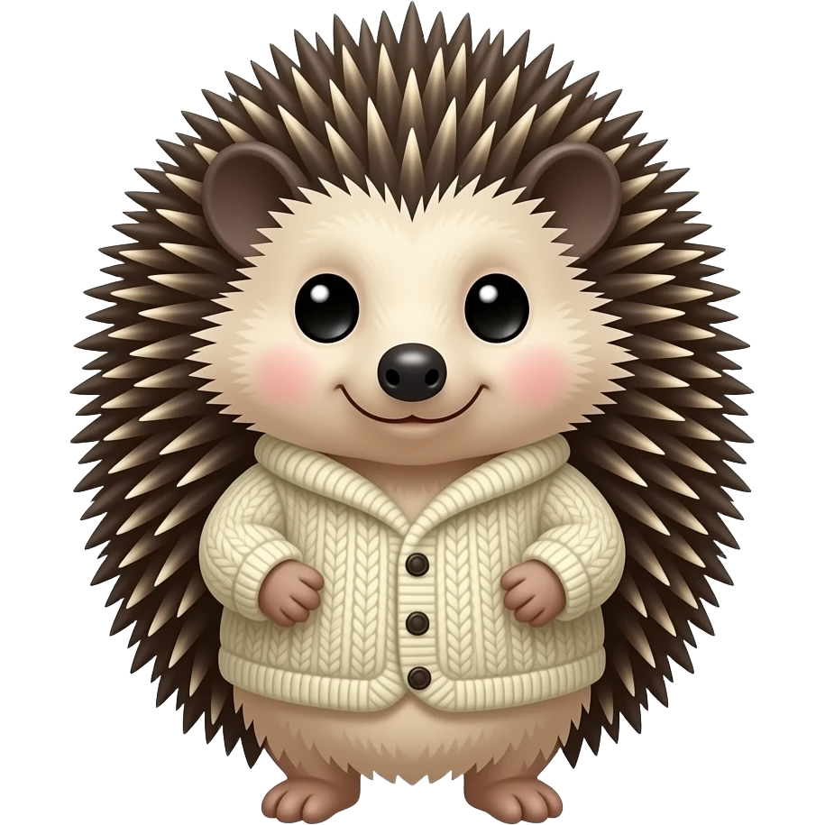 Hedgehog with Sweater emoji