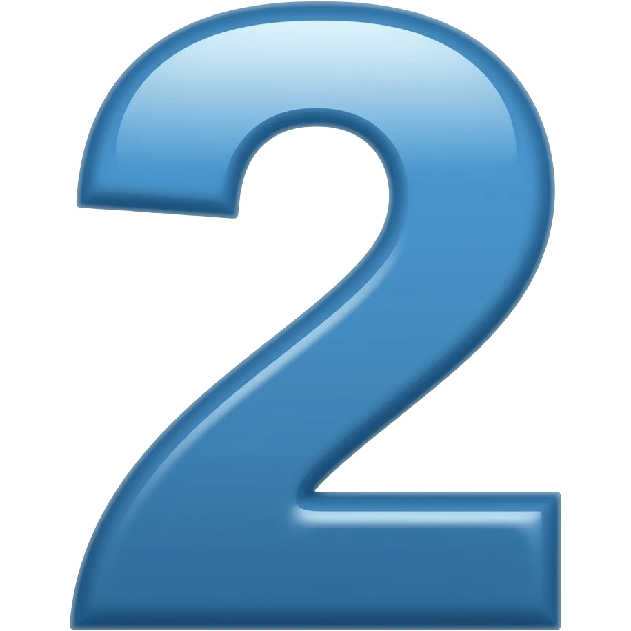 BLUE NUMBER 2 emoji