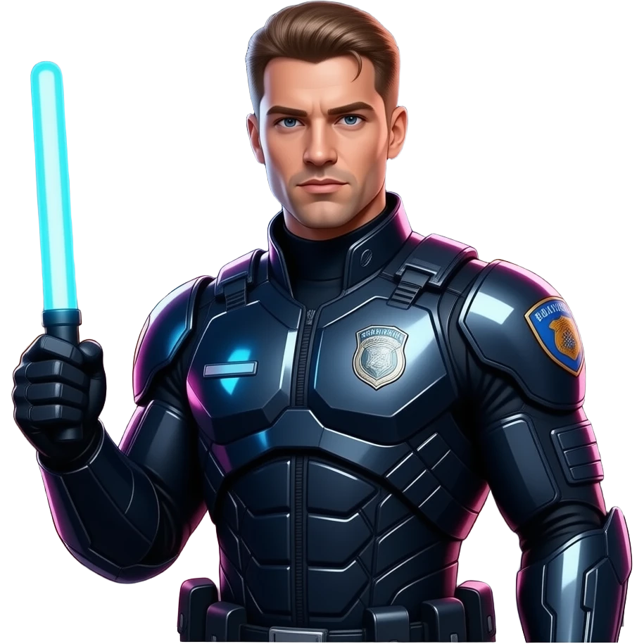 Futuristic Male Cop emoji