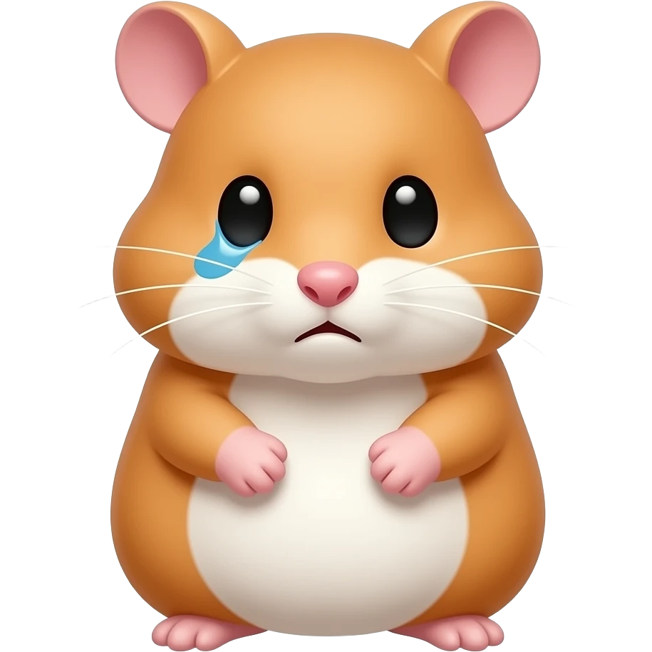 Sad hamster emoji