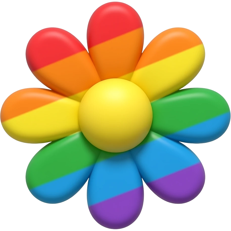 Flor arcoiris emoji