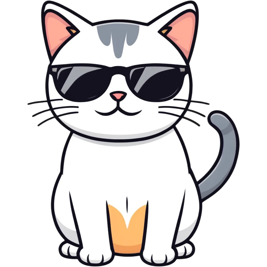 Cat with sunglasses emoji