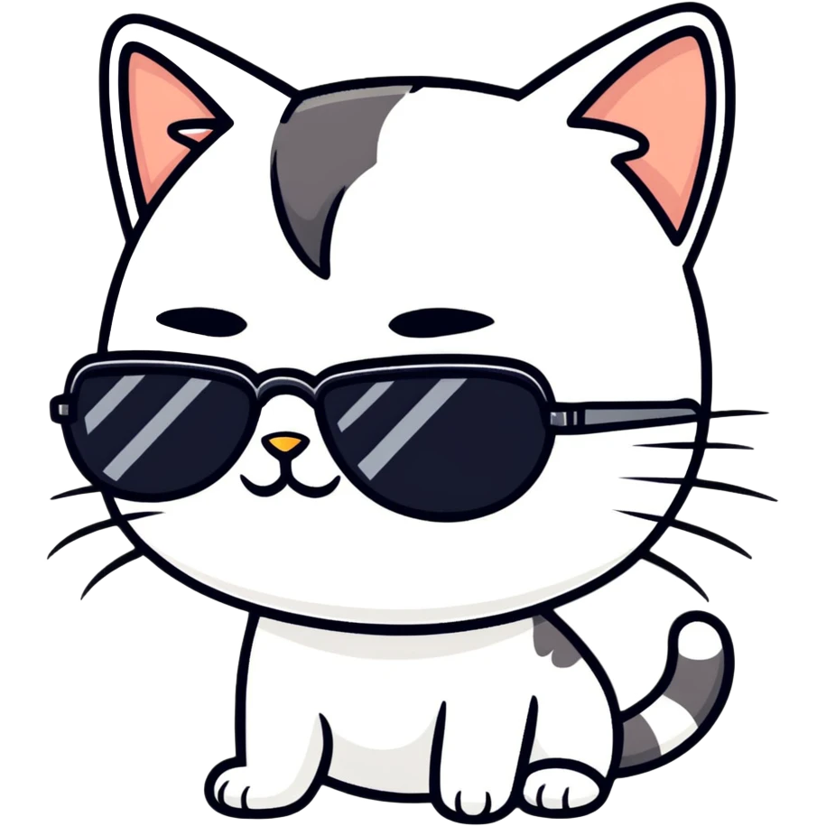 Cat with sunglasses emoji