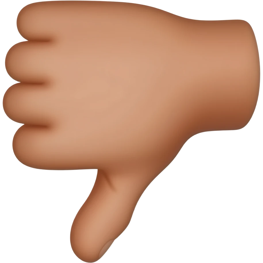 red thumbs down emoji