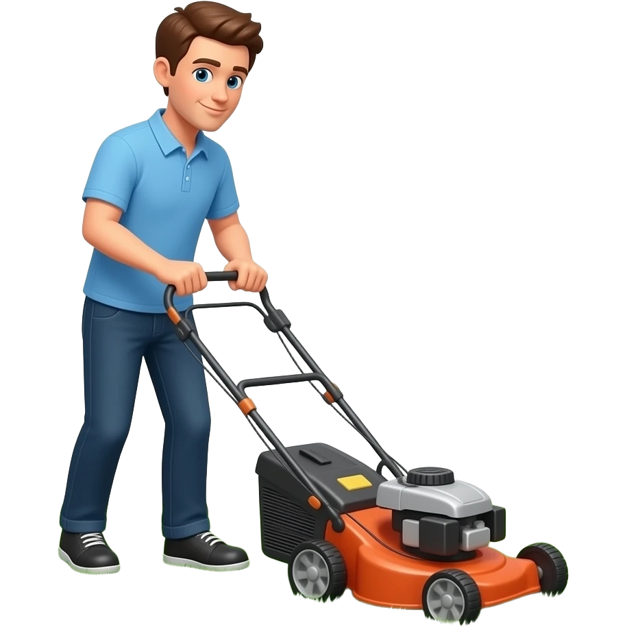 mowing the lawn emoji