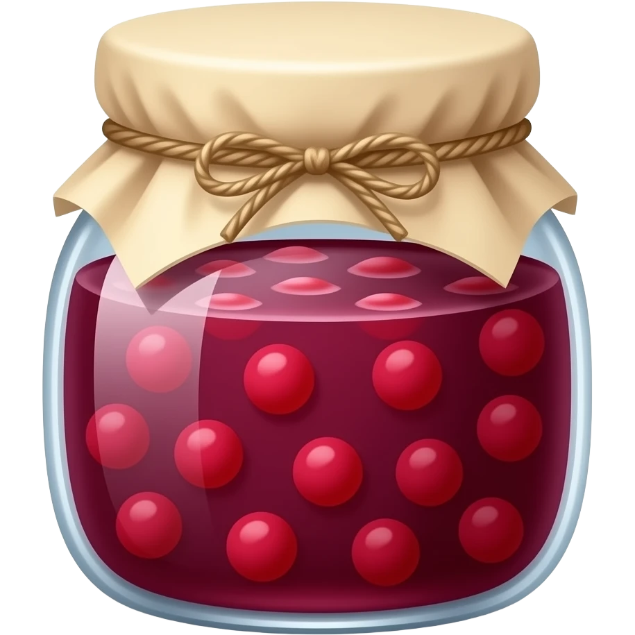 Homemade berry jelly jar emoji