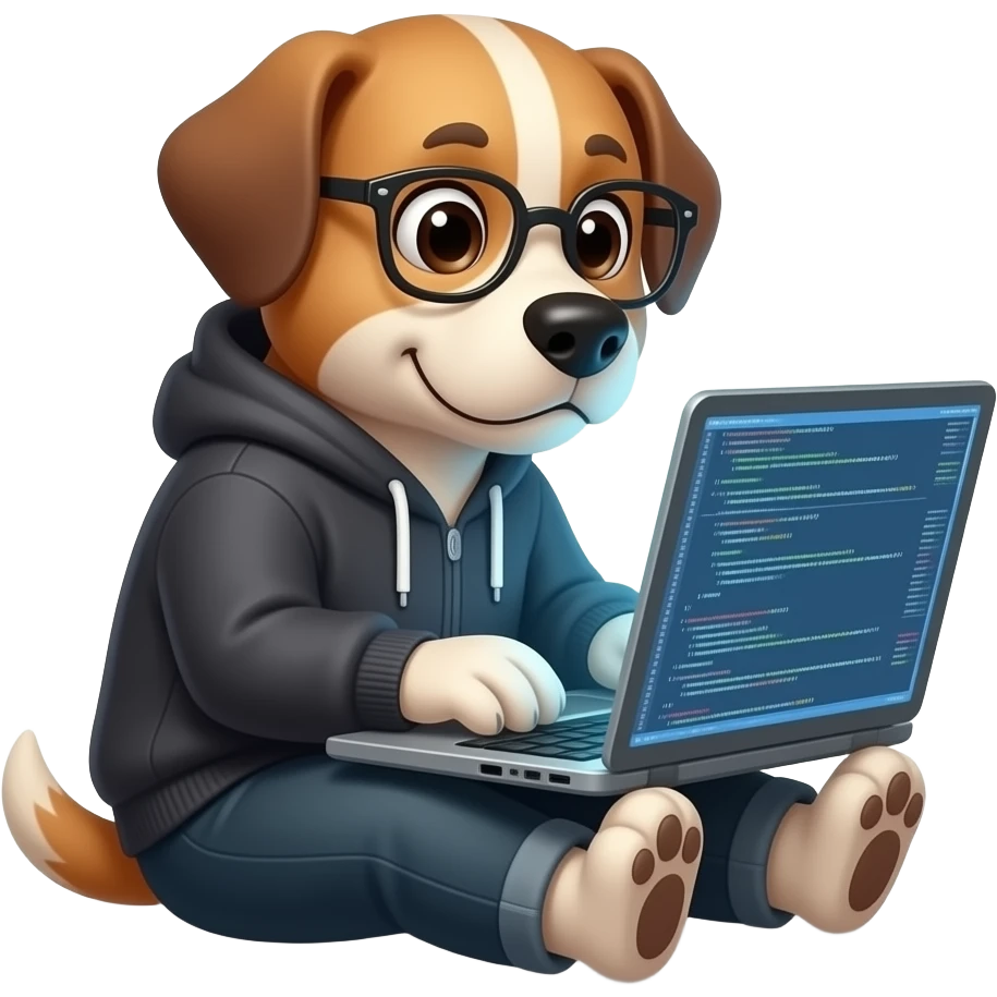hacker dog emoji