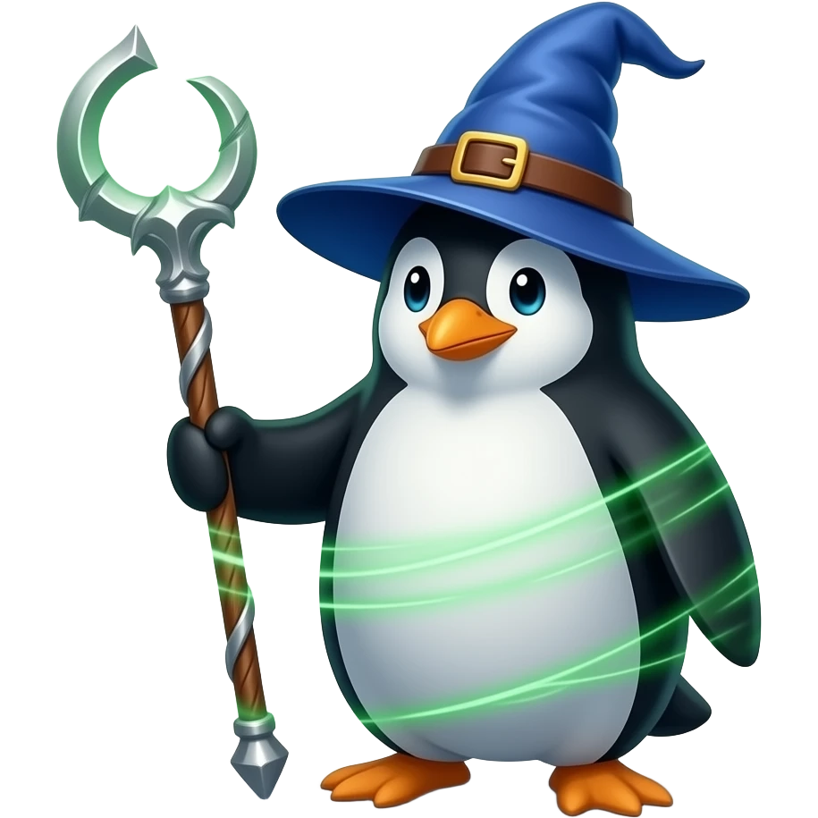 Penguin Wizard emoji