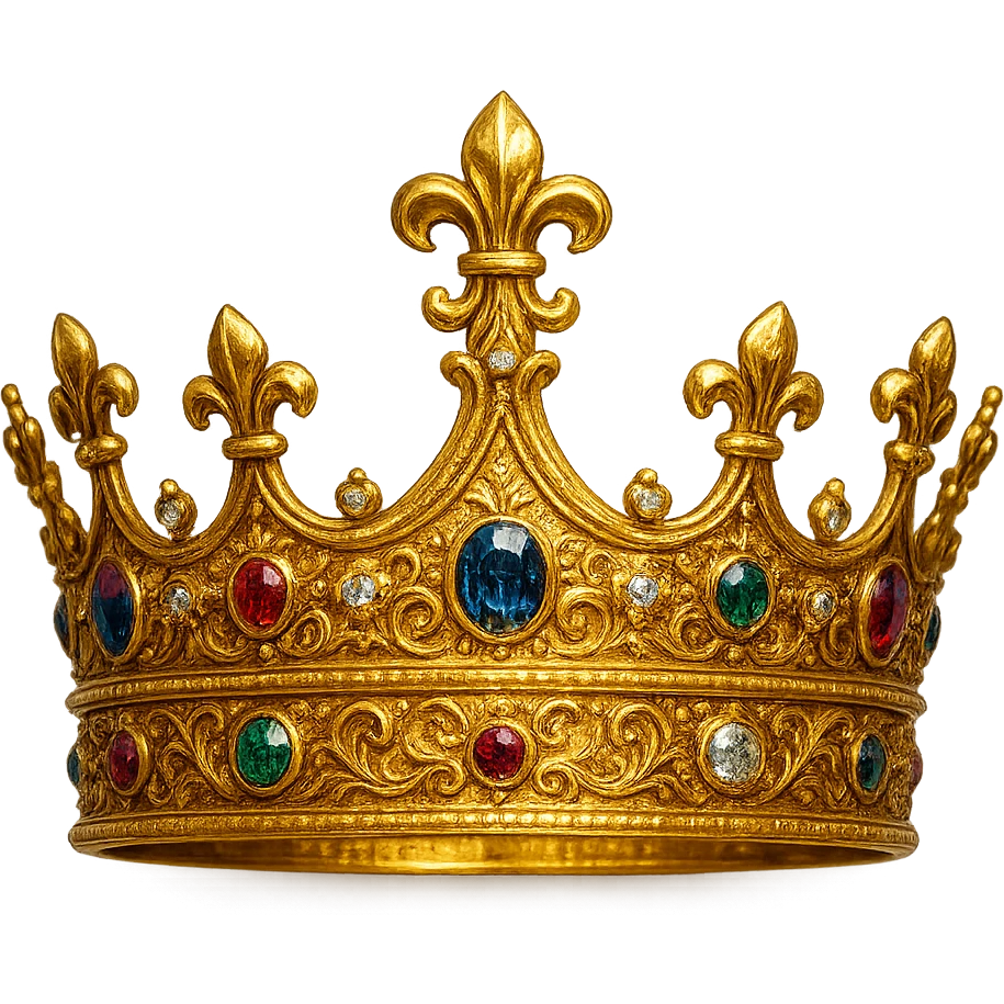 detailed gold crown emoji