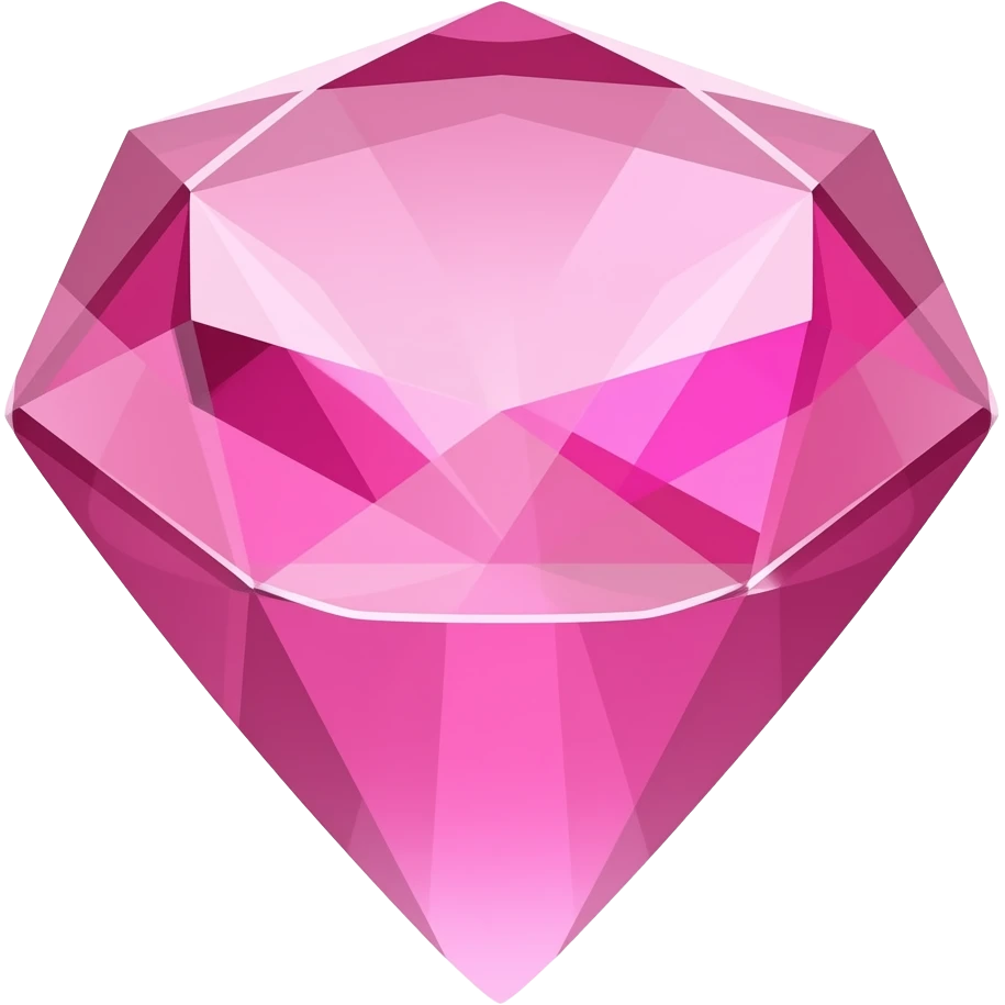 A gem pink emoji