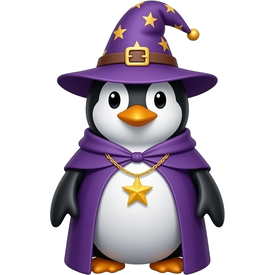 Penguin Wizard emoji