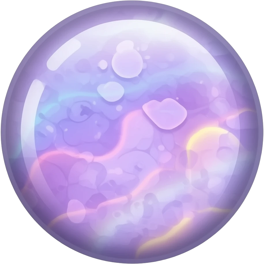 Lilac iridescent opal with flecks emoji