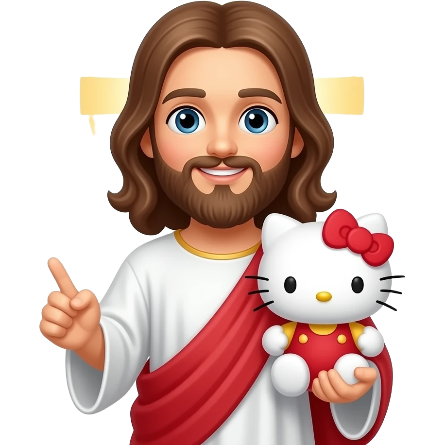 jesus hello kitty emoji