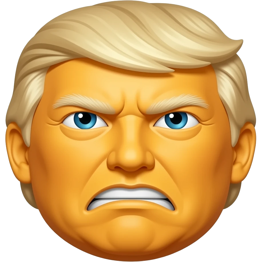 standard yellow smiley face with trump-like scowl emoji