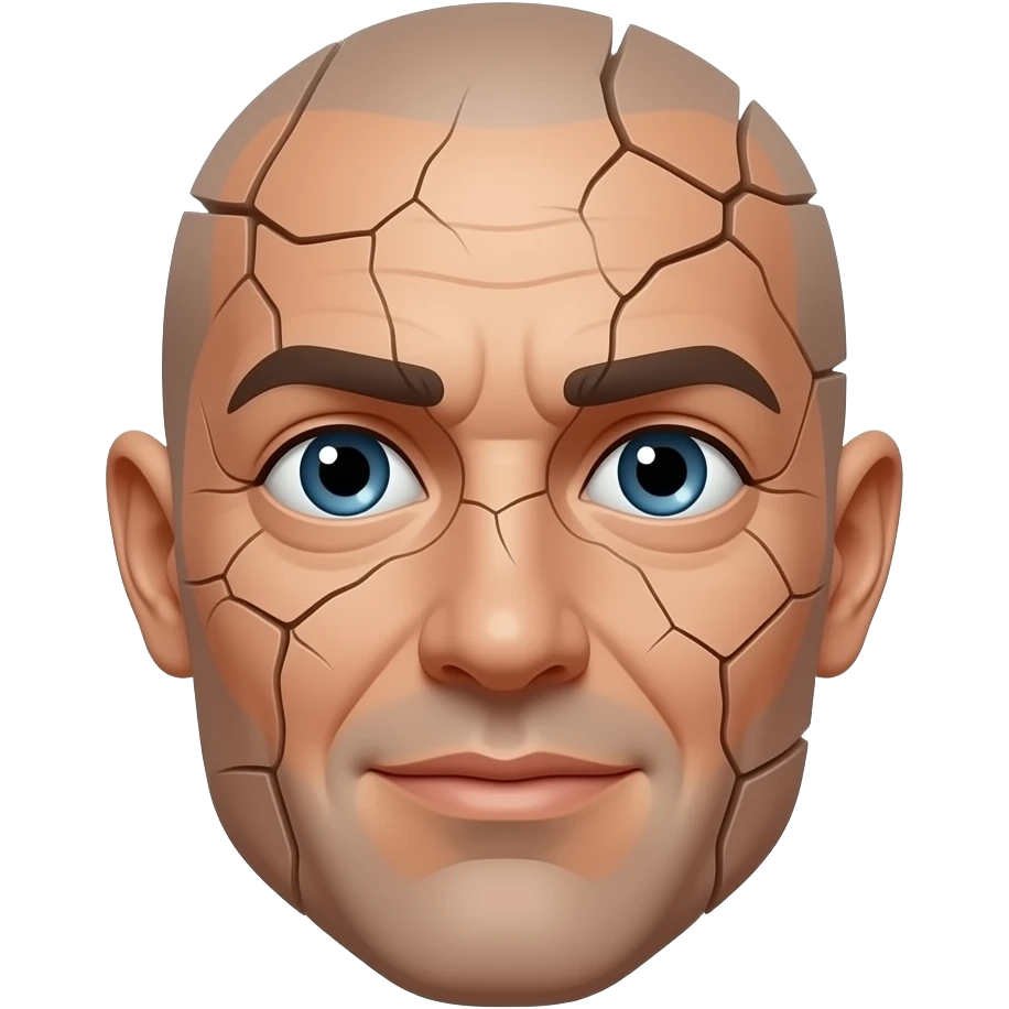Cracked face emoji
